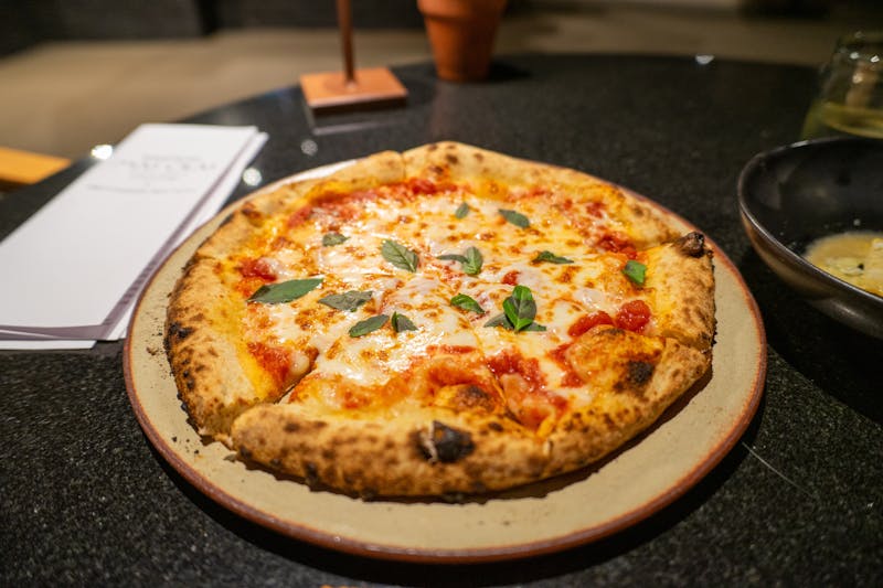 Apache Classic Margherita Pizza with fresh mozzarella and basil