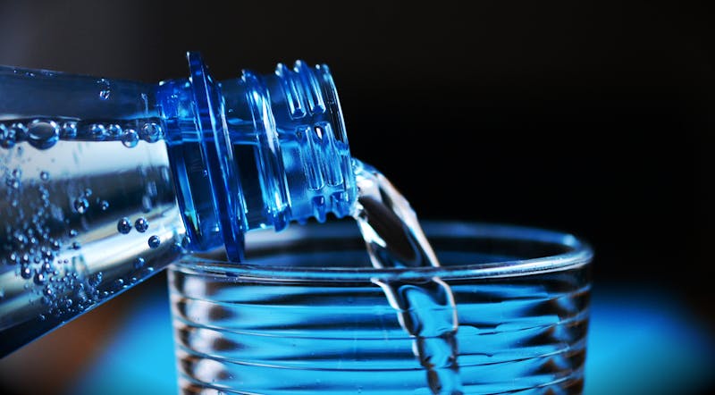 Still and sparkling water bottles